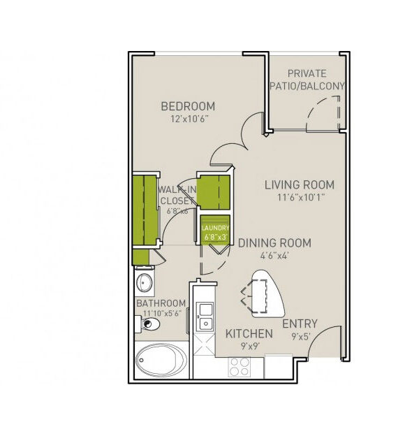 Liv North Scottsdale One Bedroom Floor Plan